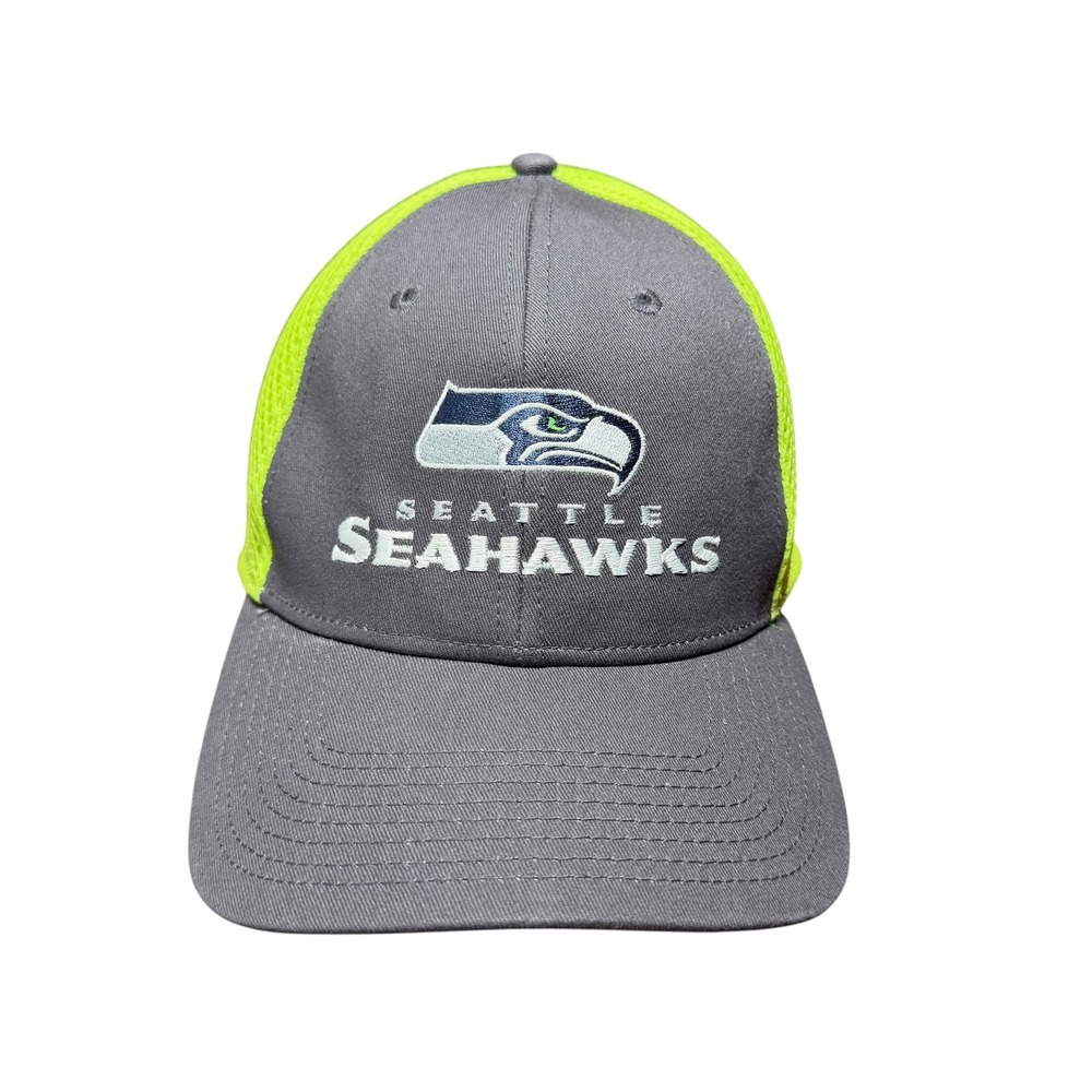 New Era Seattle Seahawks Hat Mens L/XL Grey Green Bud Light 39THIRTY Stretch Fit